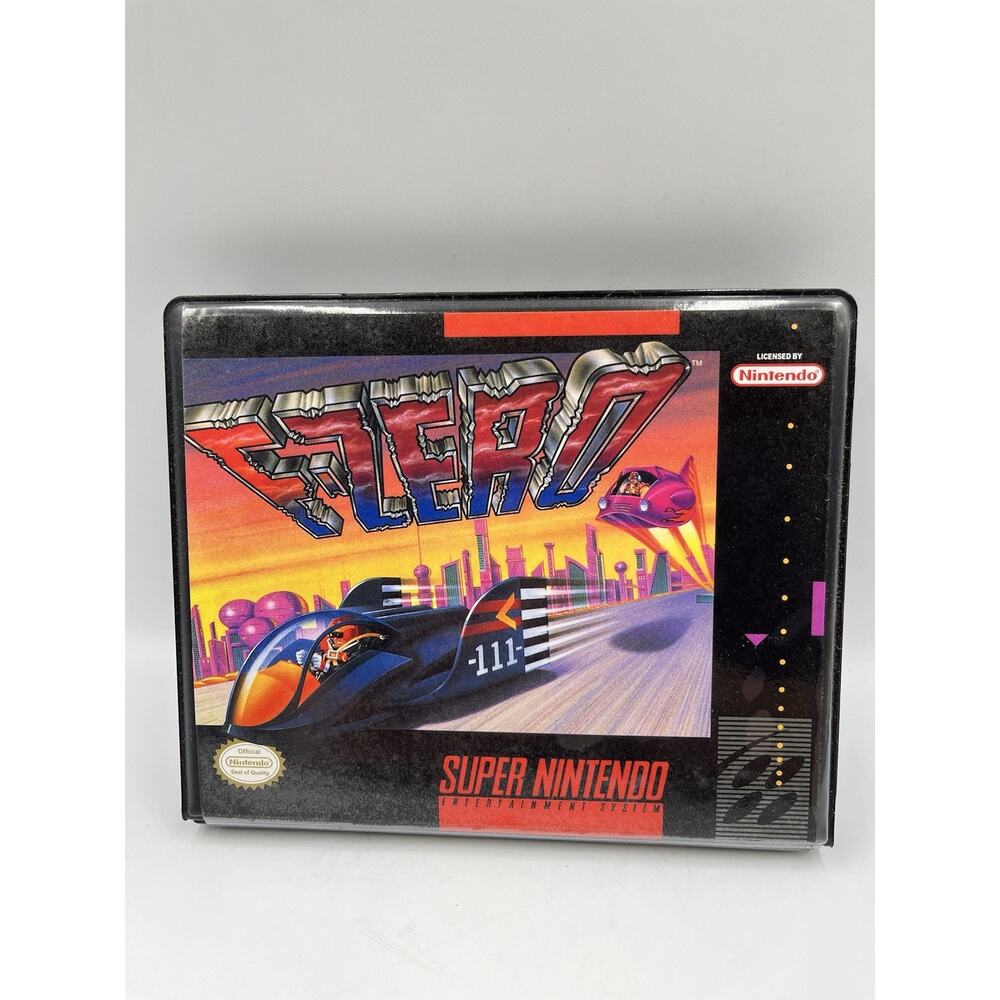 F-Zero (1990, SNES) - Authentic Original Cartridge w/ Manual + Case Tested